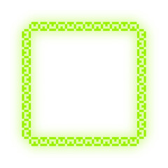 neon pixel square frame
