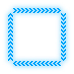 neon pixel square frame
