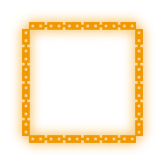 neon pixel square frame
