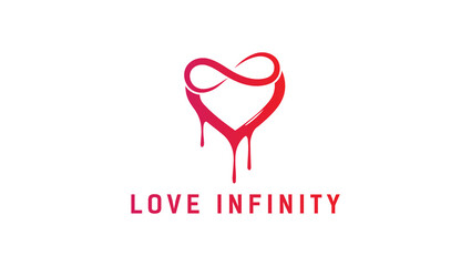 Infinity Love Logo Design for a dating app or love website