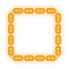 neon pixel square frame
