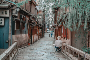 Fototapeta na wymiar paysage du japon tokyo kyoto ruelle japan