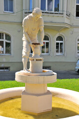 Monument of a man. Ketrzyn, Warmian-Masurian Voivodeship, Polska.