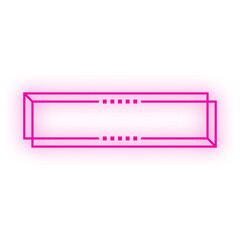 neon rectangle line frame
