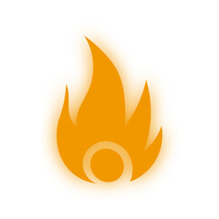 glowing fire symbol
