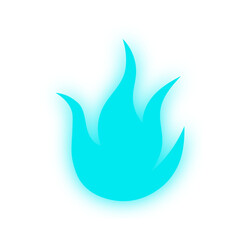 glowing fire symbol
