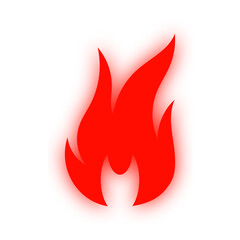 glowing fire symbol
