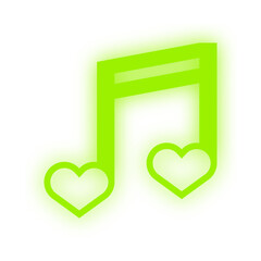 neon music note
