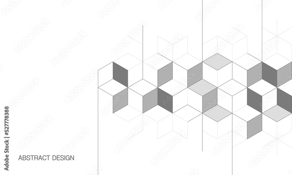 Canvas Prints the graphic design elements with isometric shape blocks. vector illustration of abstract geometric b