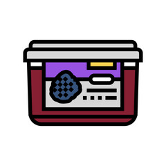 puree blackberry color icon vector. puree blackberry sign. isolated symbol illustration