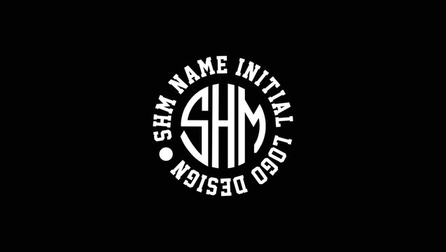 Letters SHM Creative Name Initials Monogram Lettermark Minimal Modern Logo Design Template