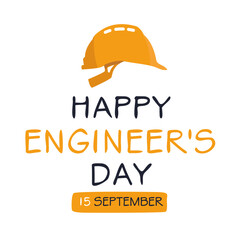 Happy Engineer’s Day, held on 15 September.