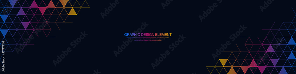 Aufkleber Abstract geometric background with triangle shape pattern