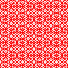 GeometricCircular shape Red White Texture Graphic Textile Tiles Banner Background Wallpaper Interior Design Decorative Wrapping Paper Print Illustration Art Pattern
