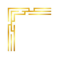 gold art line corner edge
