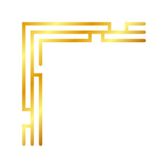 gold art line corner edge
