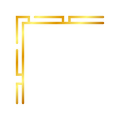gold art line corner edge

