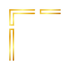 gold art line corner edge
