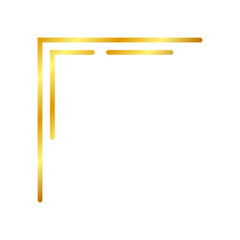 gold art line corner edge
