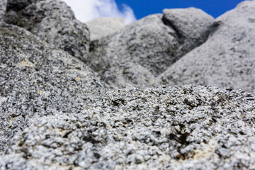 Close-up of the granite on the summit of Tsubakuro-dake