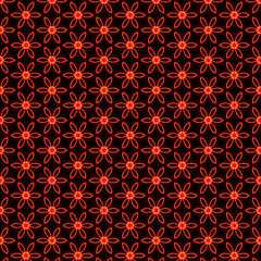 Geometric Flower Shaped Red Black Texture Tiles Textile Banner Wallpaper Graphics Background Wrapping Paper Graphics Interior Design Decorative Laminates Pattern