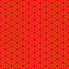 Geometric Red Yellow Texture Floral Shape Background Wallpaper Textile Tiles Banner Graphic Illustration Interior Desing Art Decoration Pattern