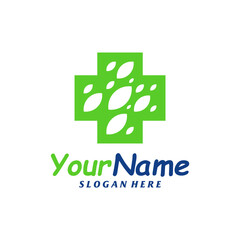 Nature Health Logo Design Template. Health Leaf logo concept vector. Creative Icon Symbol