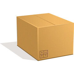 Post Parcel Cardboard Box Close