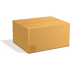 Post Parcel Cardboard Box Close