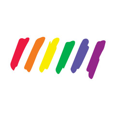 rainbow doodle slant line
