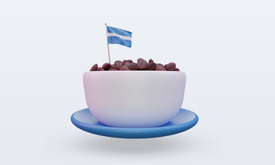 3d coffee day Honduras flag rendering front view