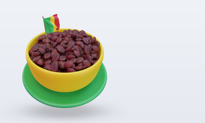 3d coffee day Mali flag rendering left view