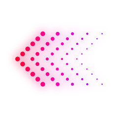 gradient neon dots arrow
