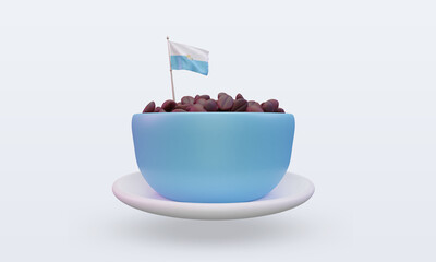 3d coffee day San Marino flag rendering front view