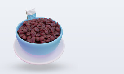 3d coffee day San Marino flag rendering left view