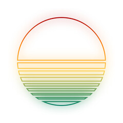 glow retro sunset
