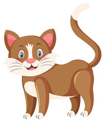 Little cute cat in cartoon style