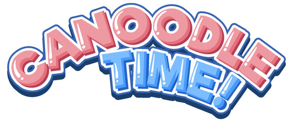 Canoodle time isolated word text