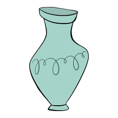 Vase for mint-colored flowers.