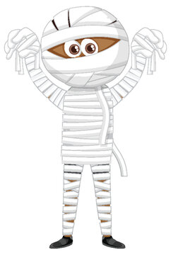 Mummy kid cartoon character