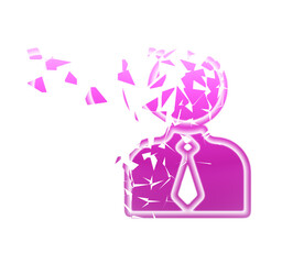 Red consultant icon isolated in white background. Illustration.