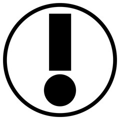 Ausrufezeichen Icon in schwarz als Symbol für Warnung oder Fehler