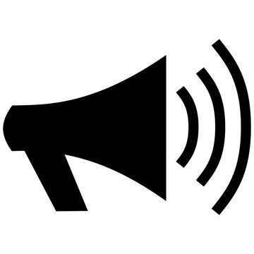 Megafon Icon in schwarz als Symbol für Lautsprecher , Werbung oder Durchsage