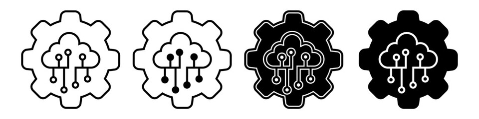 IOT icon vector. cloud service illustration sign. smart digital symbol or logo.