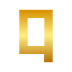 gold alphabet letter
