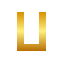 gold alphabet letter
