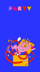 vertical christmas stories. Christmas templates for social networks. Stars, rainbow, rabbits. Celebration 2023. 1970 psychedelic and hippie nostalgia postcards and posters	