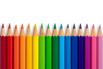 Color pencils line isolated on background. Close up.