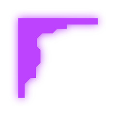 Fototapeta premium neon tech art corner edge 