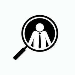 Job Seeker Icon. Employee Candidate Symbol - Vector.     